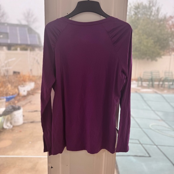 Faded Glory Purple Graphic Top Women's XL NWT Y2K Floral Butterfly Long Sleeve - Picture 4 of 6